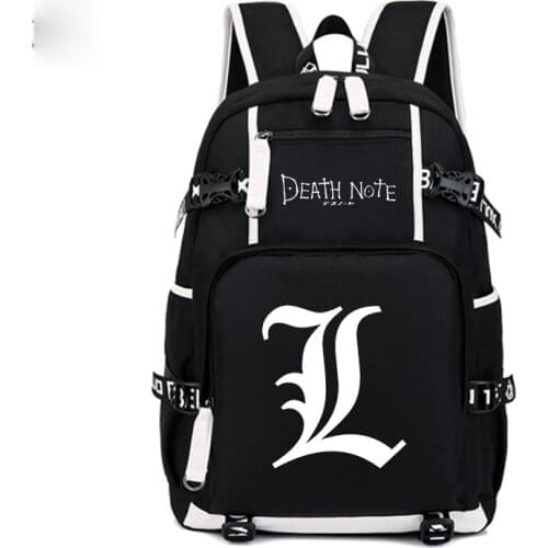 New Anime Death Note USB Backpack School Bags Bookbag Men Women Travel Laptop Rucksack Kids Knapsack Gift