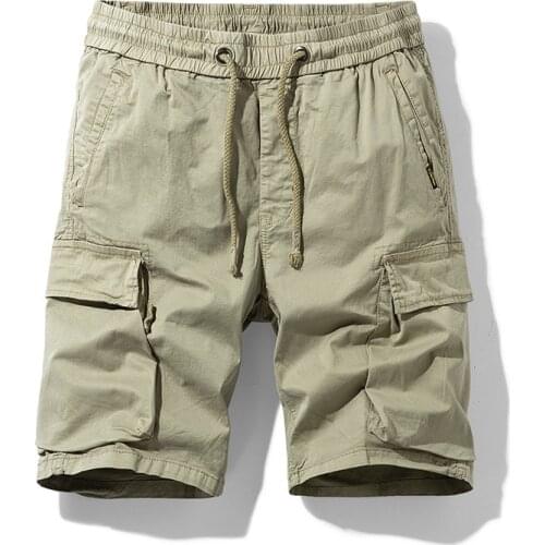 Men Shorts Summer Multi-Pockets Cargo Shorts Men Work Shorts Casual Cotton Short Pants Trousers Fashion Clothing Male Bermudas