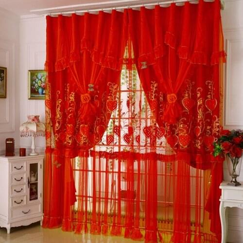 Modern Lace curtains Wedding curtain fashion curtain bedroom living children room window shade curtains