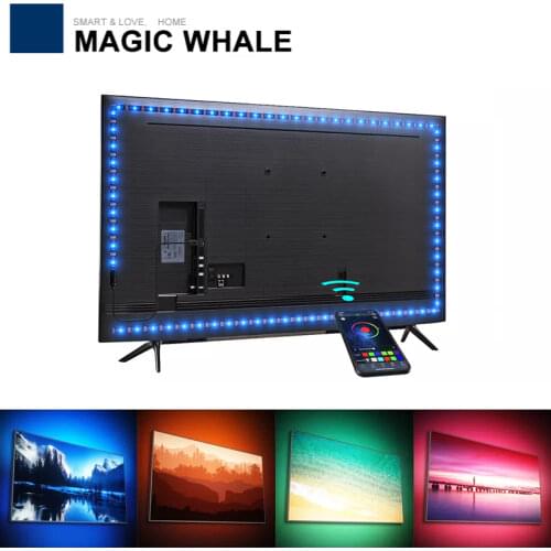 LED Strip Light Bluetooth APP Control, Backlight for TV 5V USB Bluetooth RGB Tape Lamp For TV Background Decoration