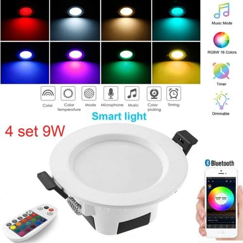 LED Downlight WiFi Magic Home Smart Life Dimming Spot Bluetooth Lamp 9W RGB Change Warm Cool Light Work with Alexa Google Home