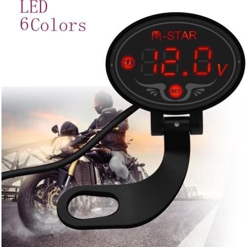 For Kawasaki kx 450 f KLX125 KLX250 KDX125 KDX250 Waterproof LED Digital Voltmeter Tester DC 9V to 24V voltage Panel Meter