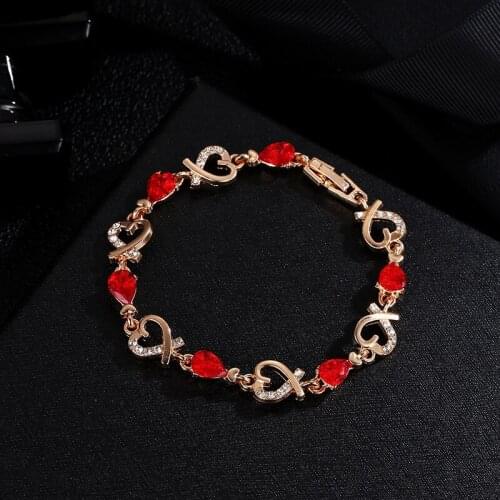 Womens Heart Design Bracelet Love Shape Rhinestone Bangle Wedding Bridal Jewelry Gifts for Family Friend d88