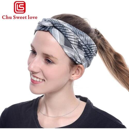 Lady Headdress Plaid Leaf Bow Headband Turban Elastic Headwear Head Wrap Women Hair Accessories for Women Striped Hair Bands