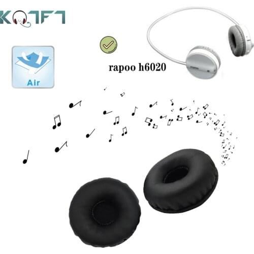 KQTFT leather 1 Set of Replacement EarPads for rapoo h6020 Headset Ear Pads Earmuff Cover Cushion Cups