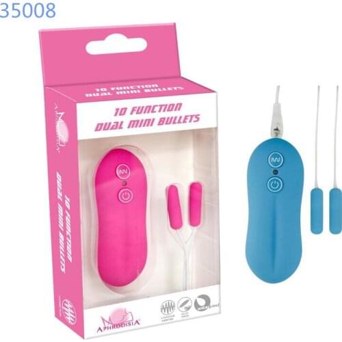 10 Speed Dual Bullet Vibe Vibrator Wired Remote Control Vibrating Jump Egg Double Eggs Sex Toys for Woman TD0072