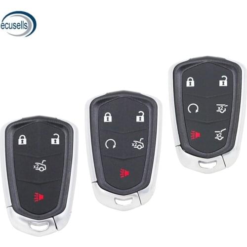 4 / 5 / 6 Button Smart Remote Control Car Key Shell Case FOB for-Cadillac SRX CTS ATS XTS Escalade ESV
