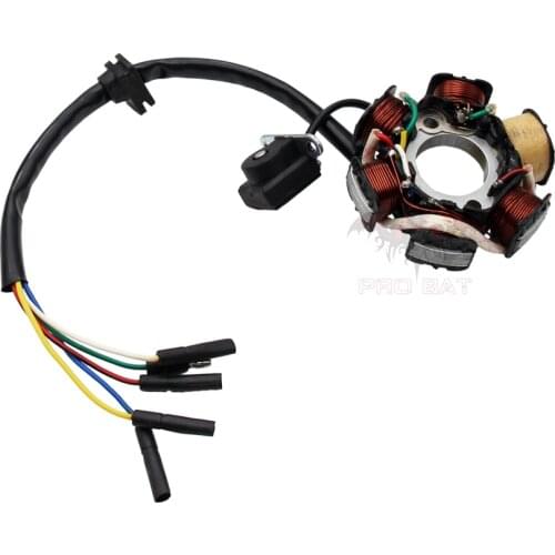 6 Coil Pole Magneto Flywheel Stator For 50cc 70cc 90cc 110cc 125cc Chinese PIT Quad Dirt Bike ATV Go Kart Buggy PRO BAT New
