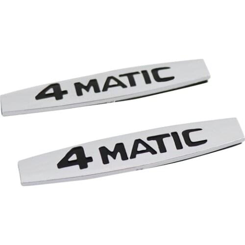 2pcs Auto car chrome 4Matic 4 Matic for 220 817 08 15 S-Class Trunk Emblem Sticker