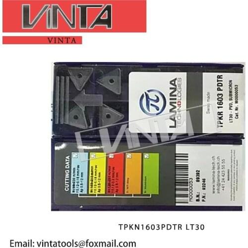 Free shipping high quality 10pcs/lots TPKN1603PDTR LT30 cnc carbide milling inserts cnc blade lathe tools