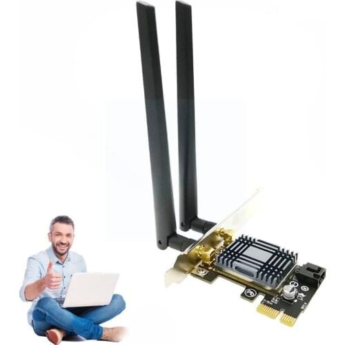 Desktop Wireless Network Card 2.4G/5G Dual Band Bluetooth- For Win7/Win8/Win8.1/Win10 Support AR5B22 compatible 4.0 Systems Z2S0