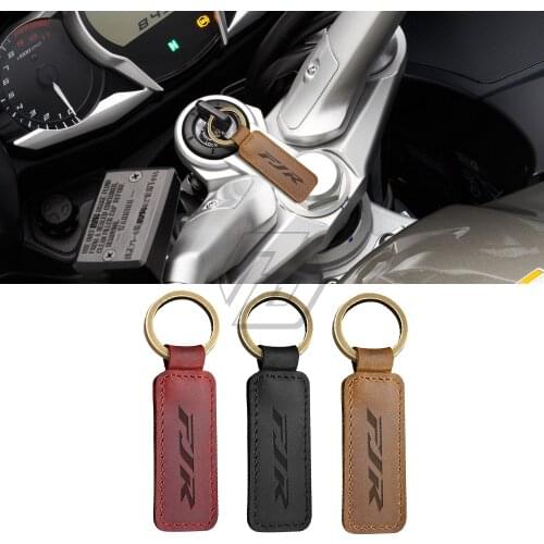 For Yamaha FJR1300 FJR1300A FJR1300ES FJR1300P Motorcycle Keychain Cowhide Key Ring