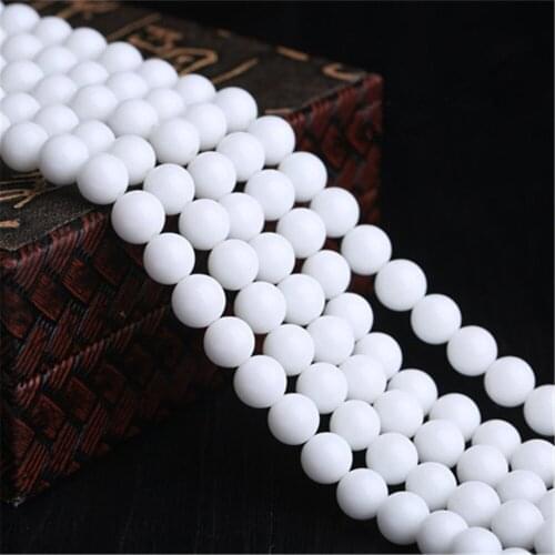 Grade AAA Natural White Shell Beads 4mm-16mm Smooth Polished Round 15 Inch Strand BK03