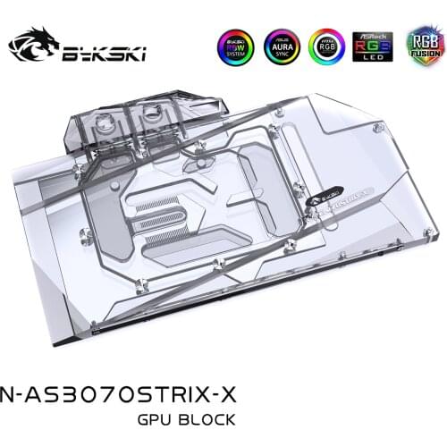 Bykski GPU Block with Backplate for ASUS ROG STRIX RTX3070 N-AS3070STRIX-X
