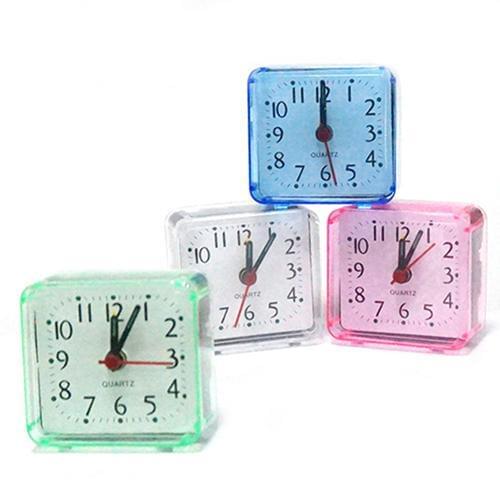 Bed Travel Mini Portable Compact Square Quartz Table Silent Alarm Clock Electronic Small Loud Alarm Clock Home Bed Desk Clock