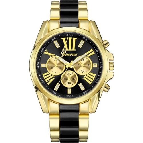 Mens Brand Luxury Watches GENEVA Business Fashion Quartz Wristwatches Multi-dial Male Clock Luminous Men Watch Relogio Masculino