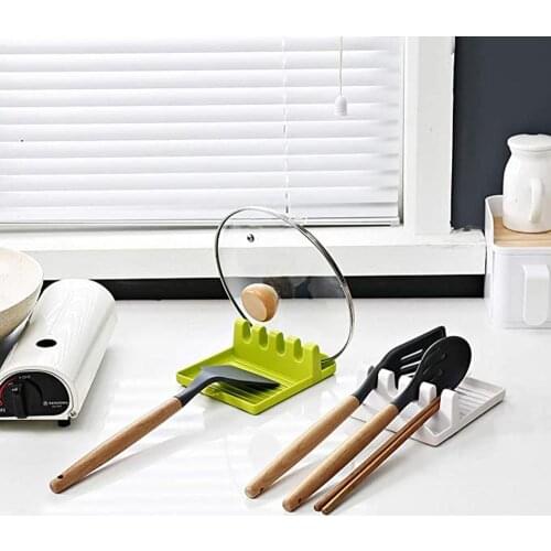 Kitchen Cooking Utensil Holder Silicone Utensil Rest Spoon Rest Utensil Spatula Holder Heat Resistant Cooking Tool