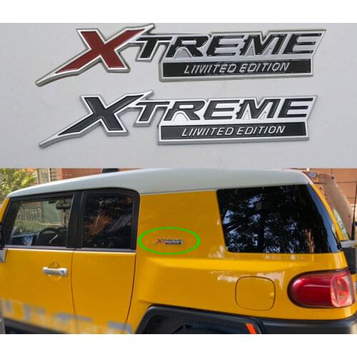 For FJ Cruiser XTREME Limited Edition Emblem Side Fender Rear Trunk Logo Sticker Badge Symbol Car Decal