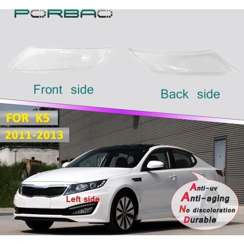 For Kia K5 11-18 Car accessories Front Headlight Lens Cover Headlamp clear Shell 4Doors Transparent lens cover Replacement DIY