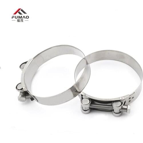 FUMAO 304 Stainless Steel strengthen Circular Pipe Clamp Air Water Tube Clips Water pipe fasteners Fuel Hose Clamps