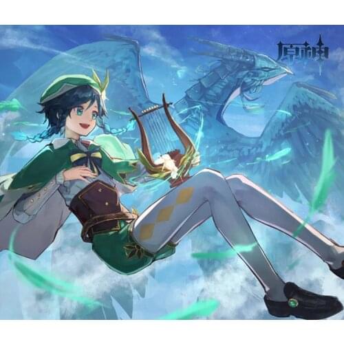 Hot Game Genshin Impact Mondstadt Venti Cosplay Theme PVC Harp Weapon Der Himmel Cosplay For Collectible Cosplay Props