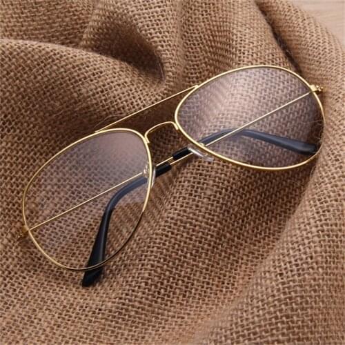 JAXIN Fashion metal frame glasses Women brand design transparent glasses atmospheric trend wild flat mirror UV400oculos feminino
