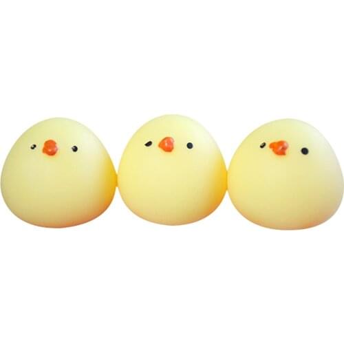 Kawaii Fidget Toys Mini Squishy Cute Yellow Chicks Squeeze Abreact Fun Joke Gift Rising Toys For Kids Adults Decompression