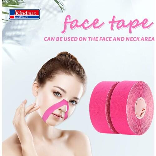 Kindmax Kinesiology Tape Face V Line Lifting Wrinkle Remover Tape Bandage Antiaging Beauty Tape Skin Color 2 Rolls