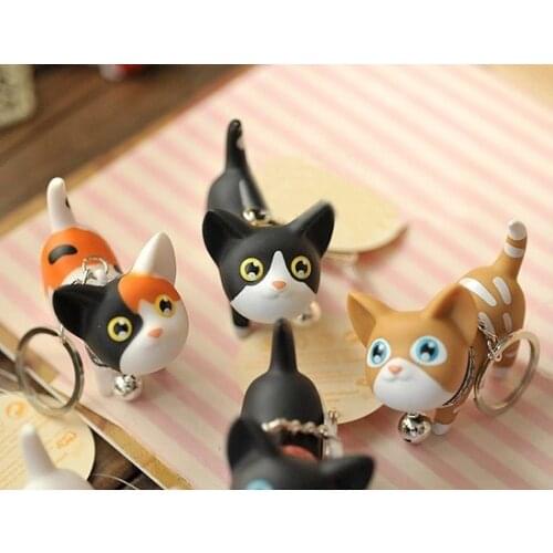 Korean version of the creative cute meng doll key ring Kate cat couple key foil kitten key foil