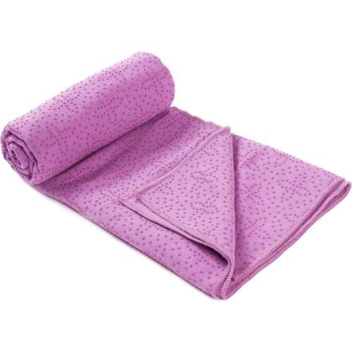 183*63cm Microfiber Yoga Mat Towel Anti Sweat Nonslip Pilates Mat Cover Silicone PVC Dots Yoga Blanket With Carry Bag