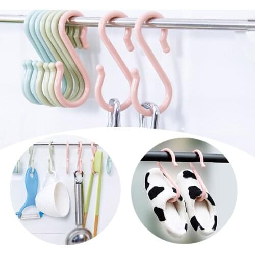 Storage Hooks Creative Hooks 3 Color Storage Supplies S Shaped Plastic Multi-Function 1Set Hanger Hanger Hooks Home Supplies