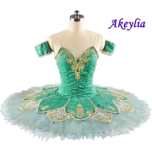 Cyan Professional Ballet Tutus For Girl YAGP Classical Pancake Tutu Ballet Dress Adult Soloist Esmeralda Ballet Dress Palegreen