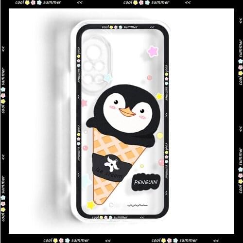ASINA Transparent TPU Case For Huawei Nova 7 8 6 Pro Cover Cartoon Cover Soft Fashion Capa For Nova 3 3i 4 5t 5z Ice Cream Coque