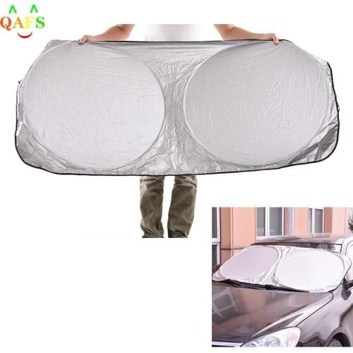 Car Window Film Folding Jumbo Front Rear Car Window Sun Shade Auto Visor Windshield Windscreen Sun Block Cover UV Protect 1PC