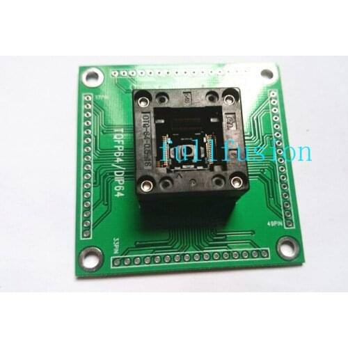 QFP64-DIP Programming Adapter OTQ-64-0.5-16 Enplas IC Test Socket LQFP64 Burn in Socket