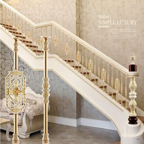 Villa Aluminum Magnesium Alloy Stair Column Handrail Indoor Stairs Attic Stair Column Aluminum Magnesium Single Column