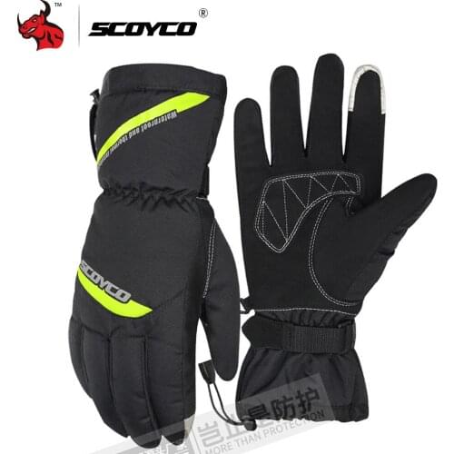 SCOYCO Waterproof Motorcycle Gloves Men Moto Gloves Windproof Gant Moto Touch Screen Guantes Motorbike Riding Gloves Winter