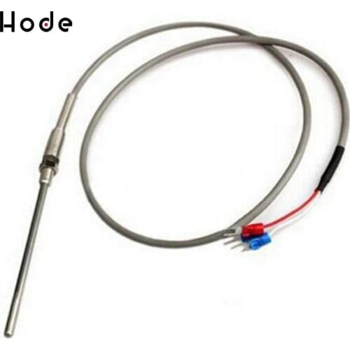 1M High Temperature Cable PT100 RTD+5mm Thread Thermometer Sensor -200~400℃ good