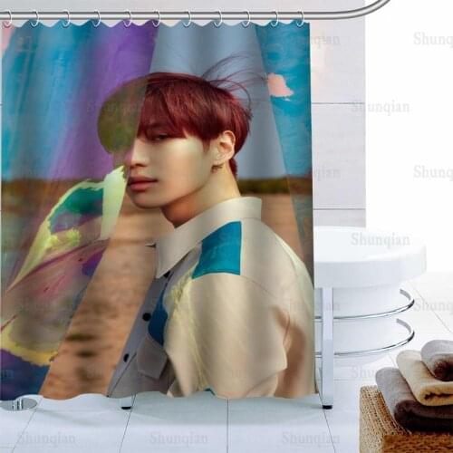 Custom SHINee KPOP Shower Curtain Waterproof Fabric Bath Curtain 180X180cmPolyester Fabric Bathroom Curtain 0512