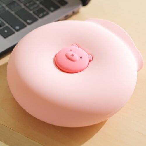 1Pc Silicone Hot Water Bottle Plush Knitted Cloth Cover Water Injection Hand Warmer Portable Water Heating Baby Hand Warmer Gift