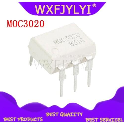 10PCS MOC3020 DIP6 3020 DIP Optocouplers 6Pin 400V Optocoupl new and original