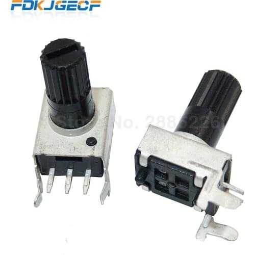 10pcs x RV09 horizontal 12.5mm Shaft 5K 10K 50K 100K 0932 Adjustable Resistor 9 type 3Pin Seal Potentiometer
