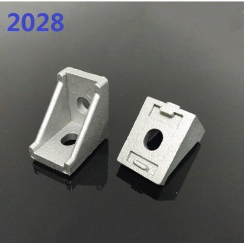 100PCS 2020 Profile Aluminum Corner Fitting Angle 20x28 Decorative Brackets Aluminum Profile Accessories L Connector EU Standard
