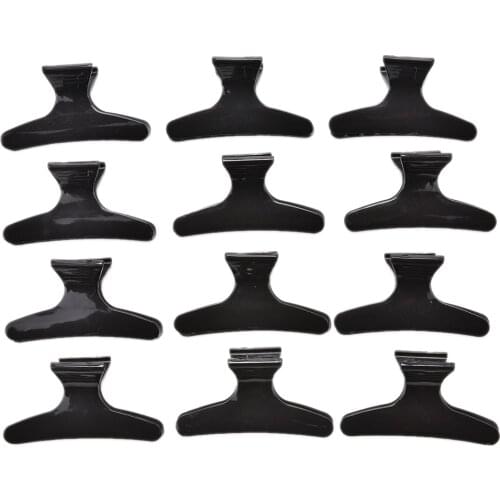 12 Pcs Simple Hair Crab Clamp High-quality Hair Clip Fashion Plastic Hair Claw Black Color Hair accessories For Women