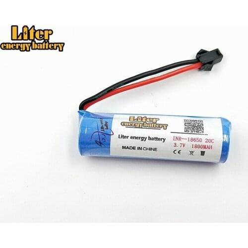 3.7V 1800mAh 15c remote control helicopter remote control aircraft 18650 cylindrical lithium Lipo battery SM plug