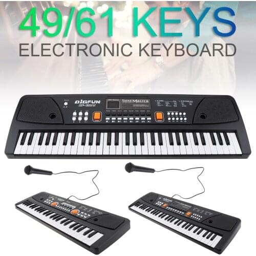 49 / 61 Keys Electronic Keyboard Piano Digital Music Key Board with Microphone Children Gifts Musical Enlightenment