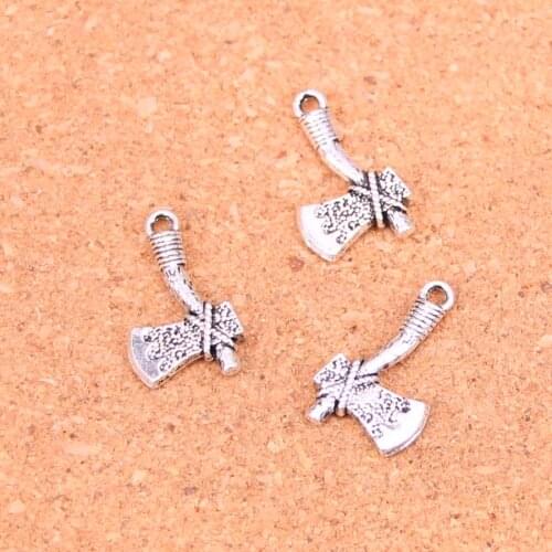 92Pcs Antique Silver Plated ax tomahawk Charms Diy Handmade Jewelry Findings Accessories 22*14mm