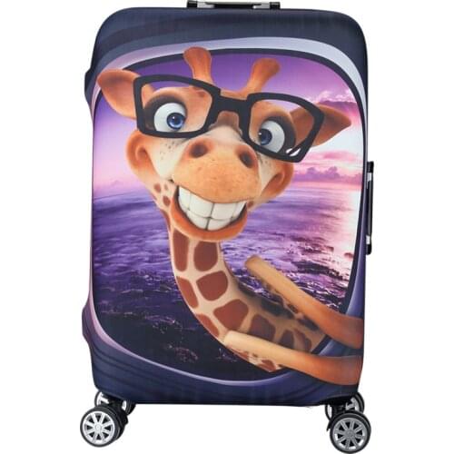 High Quality Thickened Travel Suitcase Cover Cute Cartoon 3D Animal Trolley Luggage Cover Elastic Protection Cover Dust Cover