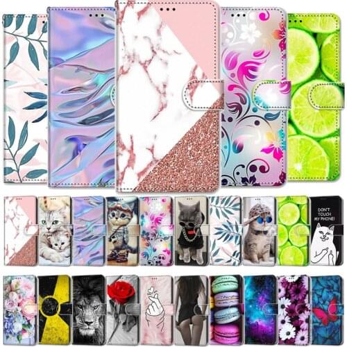 Fashion Funny Painted Flip Cover For iPhone SE 2020 7 8 9 6 S 6S SE2 Coque Fundas Card Slot Wallet Leather Phone Case Capa