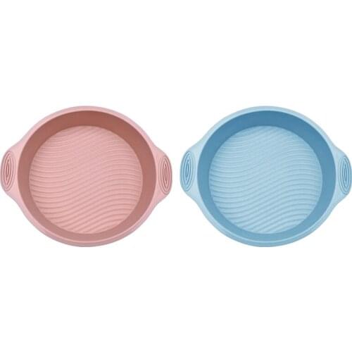 HOT Round Silicone Cake Mould Double Ear Anti-Scalding Cake Pan Diy Baking Mousse Mould Non-Stick Silicone Baking Pan